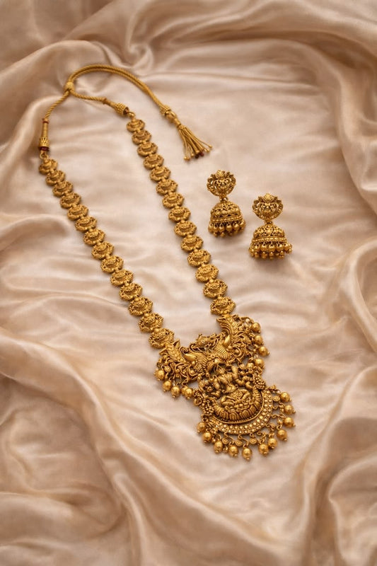 Matte Gold Plated South Indian Bridal Jewellery for Women